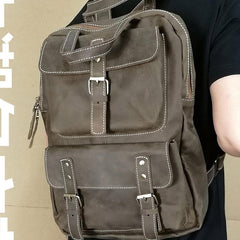 Retro Fashion Mens Backpacks Vintage School Backpack Travel Backpack Bags for Men