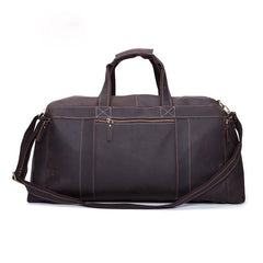 Vintage Leather Mens Overnight Bag Brown Weekender Bag Travel Bag Duffle Bag for Men