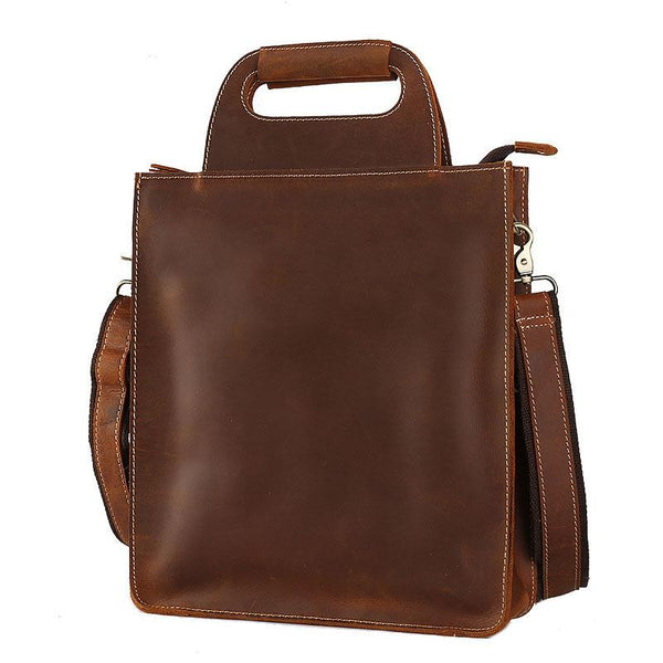 Vintage Leather Mens Briefcase Work Handbags Shoulder Bags Work Bag For Men