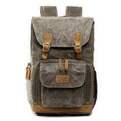 GREEN LARGE CANVAS WATERPROOF MENS CANON CAMERA BACKPACK DSLR CAMERA BAG NIKON CAMERA BAG DSLR CAMERA BAG