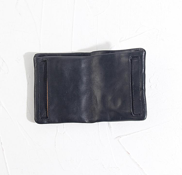 Handmade Leather Mens Cool Black billfold Wallets Small Wallet Men Bifold Wallets Front Pocket Wallet for Men