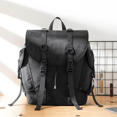 Stylish Black Nylon Mens 15 inches Travel Backpacks Laptop Backpack College Bag for men