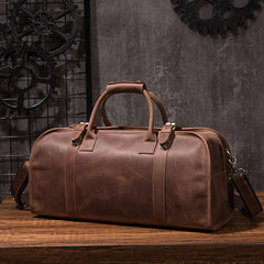 Cool Leather Mens Overnight Bags Weekender Bag Vintage Travel Bags Duffle Bag for Men