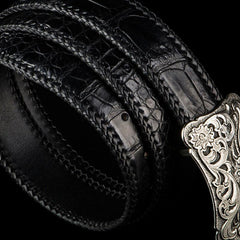 Handmade Black Leather Mens Belts Black Cool Leather Men Belts for Men