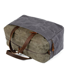 Casual Waxed Canvas Leather Mens Large Travel Weekender Bag Luggage Duffle Bag Fitness Bag for Men