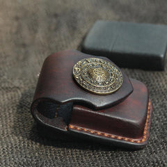 Cool Handmade Coffee Leather Mens Classic Zippo Lighter Case With Belt Loop Standard Lighter Holder for Men