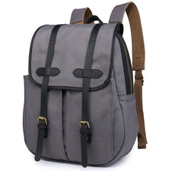 Mens Canvas Leather Backpacks Canvas Travel Backpack Canvas School Backpack for Men