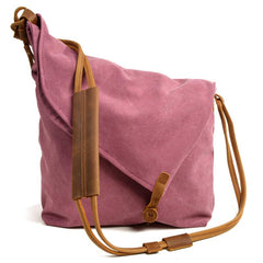 Cute Canvas Womens Mens Pink Side Bag Shoulder Bag Blue Messenger Bag For Men