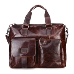 Leather Mens Black Briefcase Business Briefcase Brown Professional Briefcase For Men