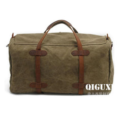 Mens Waxed Canvas Overnight Bag Canvas Weekender Bag Canvas Travel Bag for Men