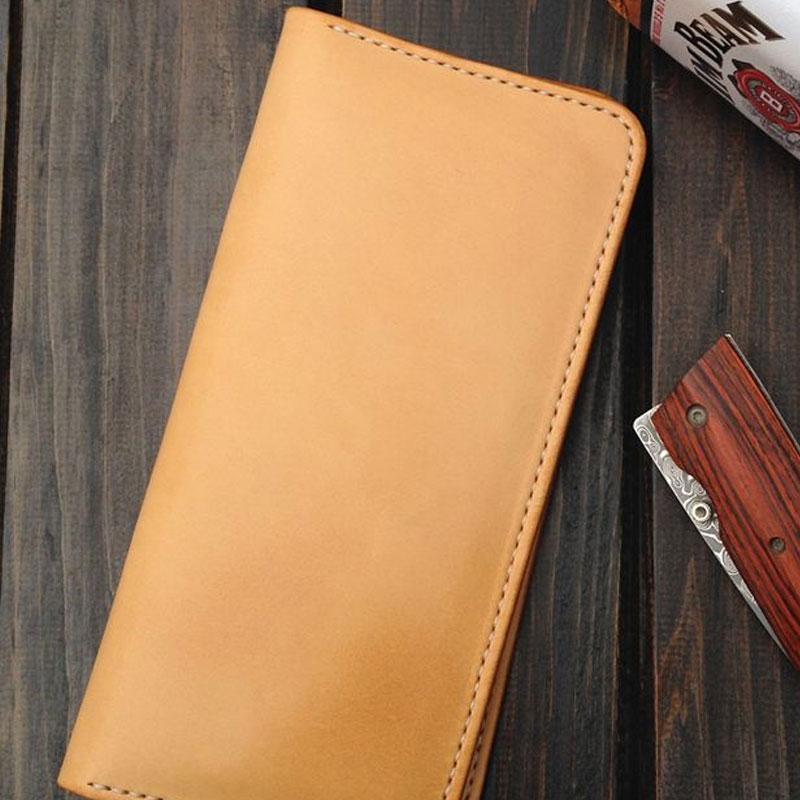 Handmade Leather Wallet Mens Clutch Wallet Cool Wallet Long Wallets for Men