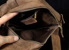 Cool Leather Mens  Sling One Shoulder Bag Sling Bag Sling Backpacks Chest Bag for men