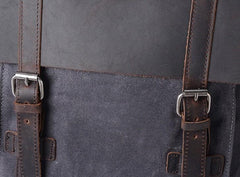 Cool Waxed Canvas Leather Mens Backpacks Canvas Travel Backpacks Canvas School Backpack for Men