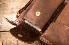 Cool Small Leather Vintage Mens Messenger Bag Shoulder Bags  for Men