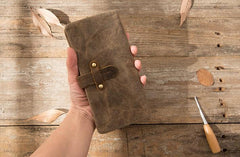 Cool Canvas Leather Mens Long Wallet Long Wallet for Men