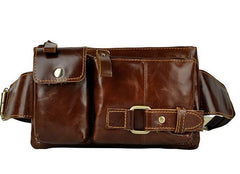 Vintage Leather Mens Fanny Pack Waist Pack Hip Pack Belt Bag for Men