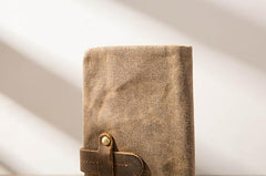 Cool Canvas Leather Mens Long Wallet Long Wallet for Men