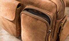 Cool Leather Mens Messenger Bags Small Shoulder Bags  for Men