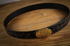 Handmade Genuine Custom Leather Mens Leather Men Brown Black Belt for Men