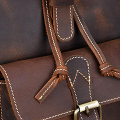 Vintage Leather Brown Mens Backpack School Backpack Travel Backpack Bags for Men