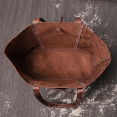 Vintage Mens Womens Leather Large Tote Handbag Shoulder Tote Purse Tote Bag For Men