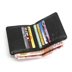 Leather Mens Front Pocket Wallet Small Wallet Slim Wallet Card Wallet for Men