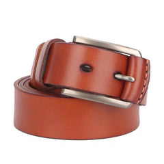 Cool Handmade Buckle Black Leather Mens Belt Dark Brown Leather Belts for Men