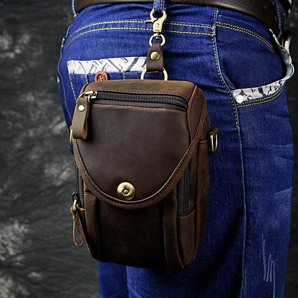 Leather Mens Belt Pouch Cell Phone Holster BELT BAG mini Shoulder Bag ...