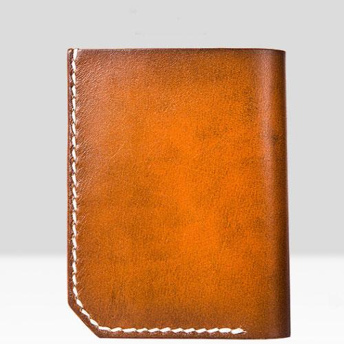 Handmade Mens Cool billfold Leather Wallet Men Small Slim Wallets Bifold for Men - iChainWallets