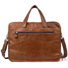 Leather Men Large Briefcase Handbag Travel Bag OverNight Bags For Men