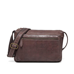 Fashionable Black Leather Mens Tan Side Bag Messenger Bags Casual Courier Bags for Men