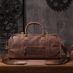 Cool Leather Mens Overnight Bags Weekender Bag Vintage Travel Bags Duffle Bag for Men