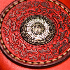 Handmade Leather Mens Tibetan Biker Chain Wallet Cool Leather Wallets Long Biker Wallets for Men