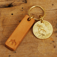 initial leather keychain​ Personalized Leather Keychain Custom Leather Keychain Chinese Zodiac Brass Keychain