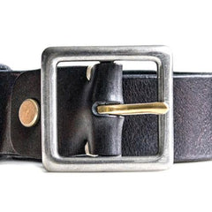 Handmade Genuine Custom Leather Mens Leather Men Black Brown Belt for Men - iChainWallets