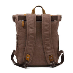 Cool Canvas Mens Travel Backpack Canvas School Backpack Laptop Backpack for Men