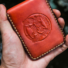 Handmade Leather License Wallets Mens billfold Wallet Cool Leather Wallet Small Wallet for Men
