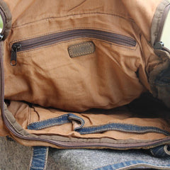 Blue Denim Mens Casual Messenger Bags Jean Fashion Side Bags Courier Bag For Men