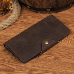 Coffee Cool Mens long Wallet Bifold Long Wallet Card Wallet Phone Wallet for Men