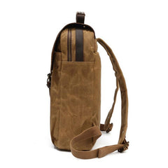 Mens Canvas Leather Backpack Canvas Travel Backpacks Canvas School Backpacks for Men