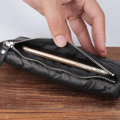 Handmade Leather Mens Cool Long Leather Wallet Bifold Clutch Wallet for Men - iChainWallets