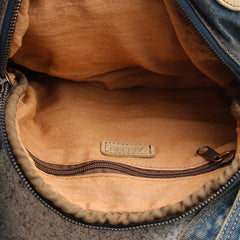 Blue Denim Mens Womens Small Messenger Bag Jean Casual Postman Bags Shoulder Bag Courier Bag For Men