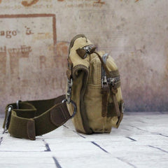 Canvas Mens Chest Bag Khaki Waist Bag Black Canvas Fanny Pack For Men