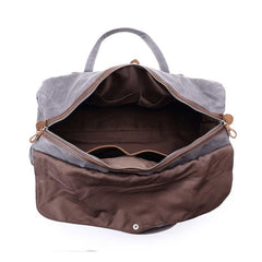 Mens Waxed Canvas Weekender Bags Canvas Travel Bag Canvas Overnight Bag for Men