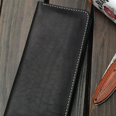 Handmade Leather Wallet Mens Clutch Wallet Cool Wallet Long Wallets for Men