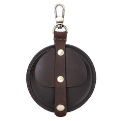 Brown Multi-function Women Mens Red Coin Purse Earphone holder AirPods Case For Men and Women