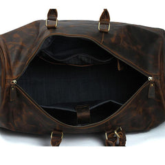 Cool Mens Leather Large Weekender Bag Duffle Bag Travel Bag for Men