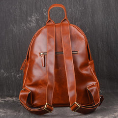 Vintage Leather Brown Men's Backpack Computer Backpack College Backpack For Men