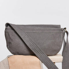 Mens Canvas Gray Cool Messenger Bag Side Bag Shoulder Bag for Men