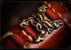 Handmade Leather Tibetan Mens Biker Chain Wallets Cool Leather Chain Wallet Long Biker Wallets for Men